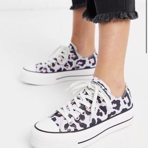 Cheetah Print Platform Converse